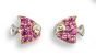 Pink Sapphire Angelfish Earrings - 02022252 | Heming Diamond Jewellers | London