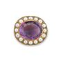 Amethyst and Pearl Brooch - 02022070 | Heming Diamond Jewellers | London