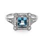 Aquamarine & Diamond Dress Ring - 00020788 | Heming Diamond Jewellers | London