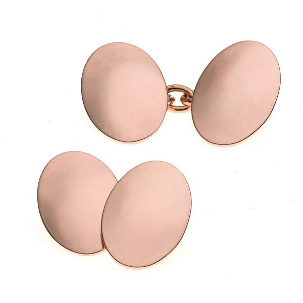 9ct rose gold cufflinks