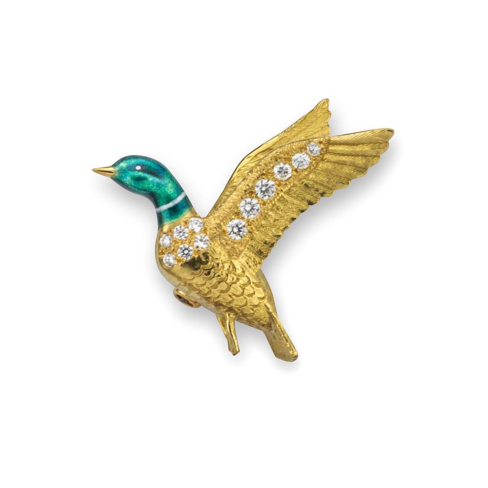 Flying Duck Brooch | 00023901 | Bruford & Carr, London Jewellers