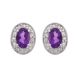 Amethyst and Diamond Earrings - 01017656 | Heming Diamond Jewellers | London