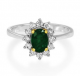 Emerald & Diamond Ring - 02021743 | Heming Diamond Jewellers | London