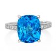 Blue Topaz and Diamond Ring - 02023584 | Heming Diamond Jewellers | London
