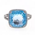 Blue Topaz & Diamond Dress Ring - 00021138 | Heming Diamond Jewellers | London