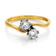 Diamond Cross Over Ring - 00019743 | Heming Diamond Jewellers | London