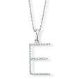 Diamond Initial 'E' Pendant - 00018886 | Heming Diamond Jewellers | London
