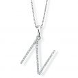 Diamond Initial 'N' Pendant - 00018895 | Heming Diamond Jewellers | London