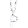 Diamond Initial 'P' Pendant - 00018897 | Heming Diamond Jewellers | London
