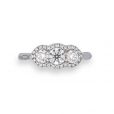 Diamond Triple Cluster Ring - 00022384 | Heming Diamond Jewellers | London