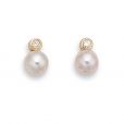 Pearl and Diamond Earrings - 00021887 | Heming Diamond Jewellers | London
