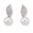 Pearl and Diamond Earrings - 00022079 | Heming Diamond Jewellers | London
