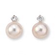 Pearl and Diamond Earrings - 00022084 | Heming Diamond Jewellers | London