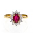 Ruby & Diamond Cluster Ring - 00019762 | Heming Diamond Jewellers | London