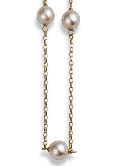 6.5mm cultured pearl 18'' 9ct YG - 00024782 | Heming Diamond Jewellers | London